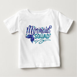Meerjungfrau - "Meerjungfrau-Gruppe" - aquamariner Baby T-shirt