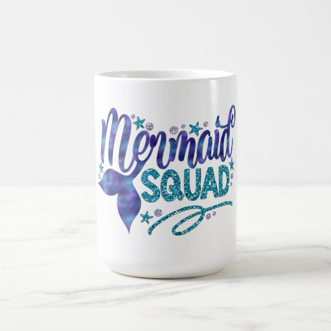 Meerjungfrau - "Meerjungfrau-Gruppe" - aquamariner Kaffeetasse (Mittel)