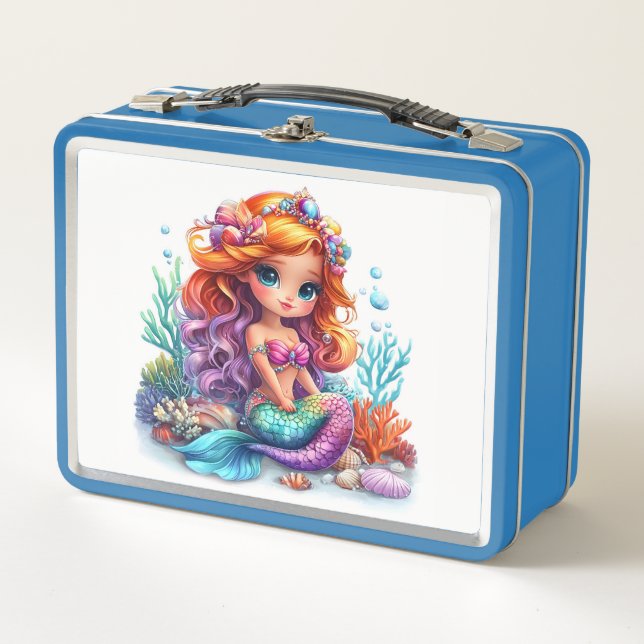 Meerjungfrau Metall Lunchbox (Vorderseite)