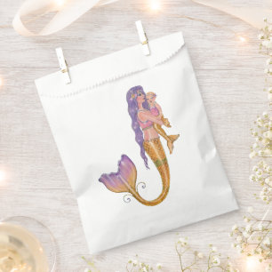 Meerjungfrau mit Babykunst von Renee Lavoie Geschenktütchen