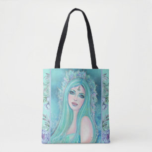 Meerjungfrau mit Blume von Renee Lavoie Tasche