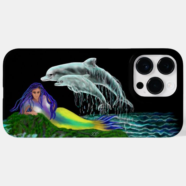 Meerjungfrau mit Delphinen Case-Mate iPhone 14 Pro Max Hülle (Rückseite (Horizontal))