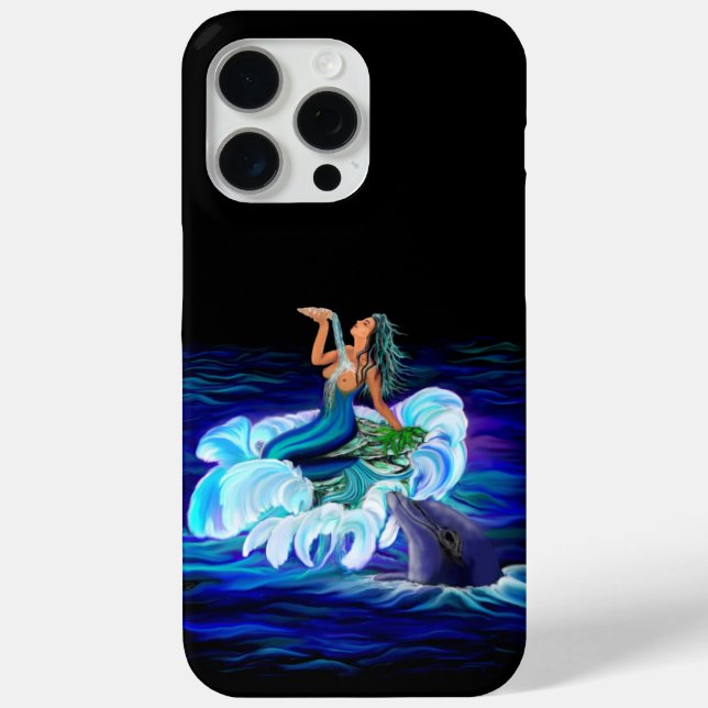 Meerjungfrau mit Dolphin Case-Mate iPhone Hülle (Rückseite)