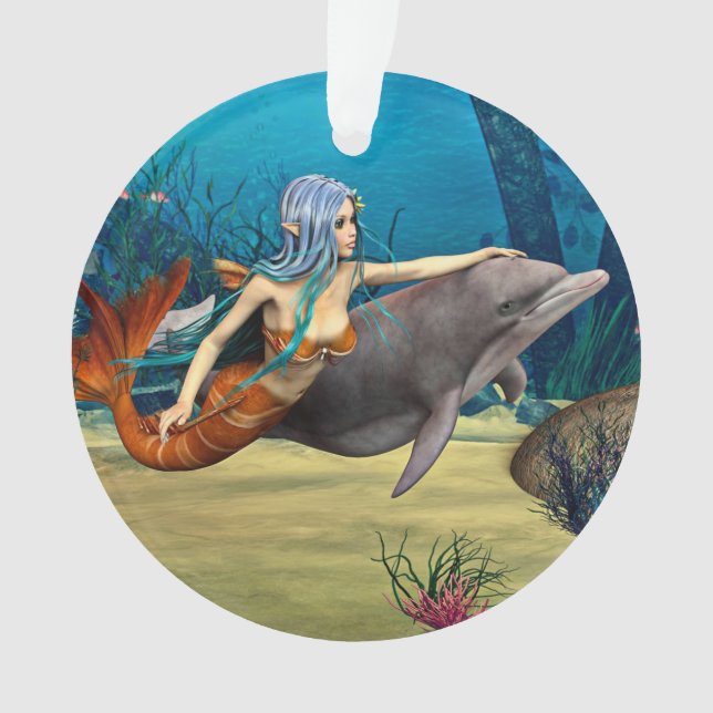 Meerjungfrau mit Dolphin Ornament (Vorderseite)