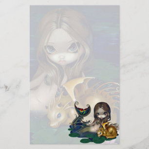 "Meerjungfrau mit ein goldener Drache-" Briefpapier
