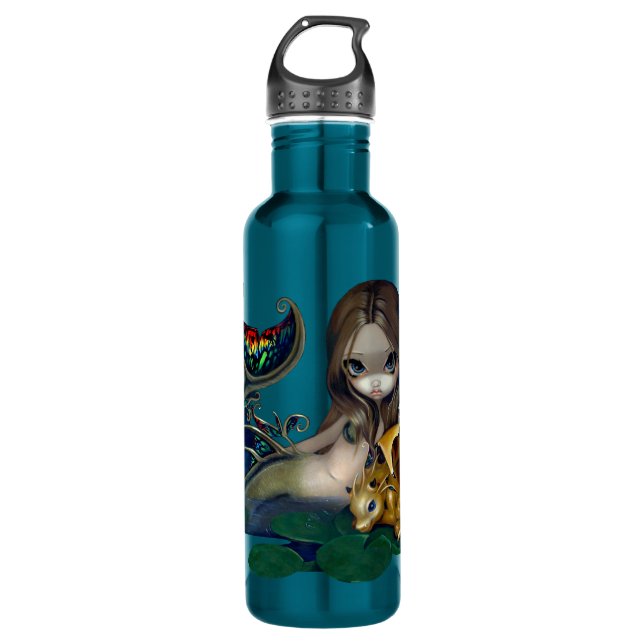 "Meerjungfrau mit ein goldener Drache-" Flasche Trinkflasche (Vorderseite)