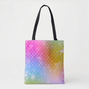 Meerjungfrau mit Kawaii Regenbogenwaage Tasche