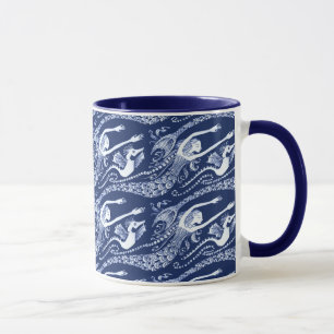 Meerjungfrau mit Perlen und Seepferd Tasse