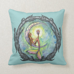Meerjungfrau Mond Fantasy Art Wurfkissen Kissen