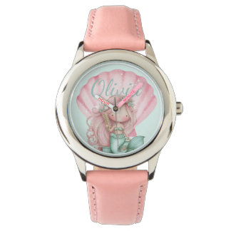 Meerjungfrau Muschel Liebhaber Name  Armbanduhr