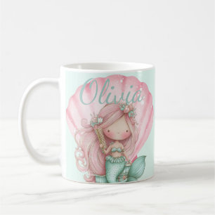 Meerjungfrau Muschel Liebhaber Name Kaffeetasse