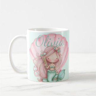 Meerjungfrau Muschel Liebhaber Name  Kaffeetasse