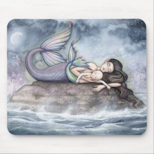 Meerjungfrau Mutter und Baby-Mauspad von Molly Har Mousepad