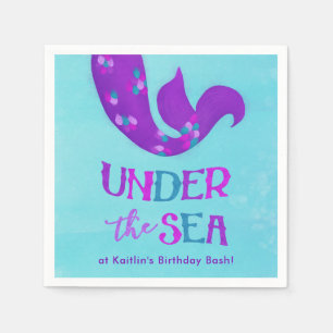 Meerjungfrau-Party-Servietten "unter dem Meer " Serviette
