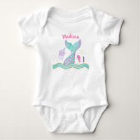 Meerjungfrau Pink Gold unter dem Sea Birthday Baby
