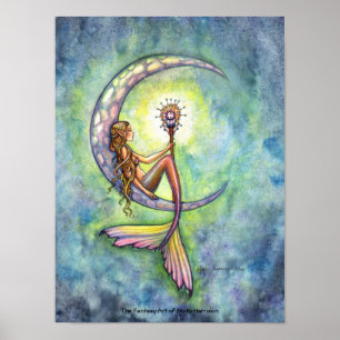 Meerjungfrau Poster von Molly Harrison Mermaid Moo