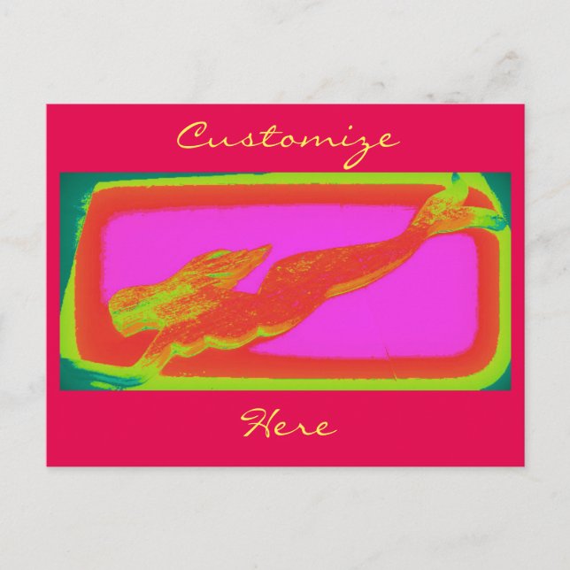 Meerjungfrau Postkarte (Vorderseite)