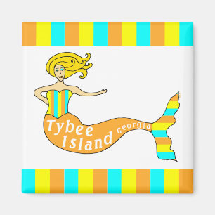 Meerjungfrau-Quadrat Tybee Insel-, Georgia Magnet