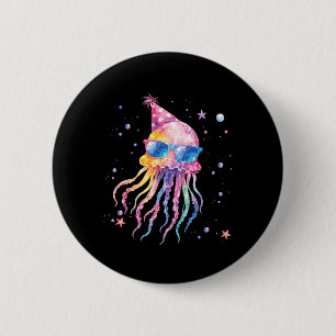 Meerjungfrau Qualle Geburtstag Sommer passend Button