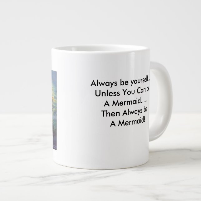 Meerjungfrau-riesige Kaffeetasse Jumbo-Tasse (Vorderseite Rechts)