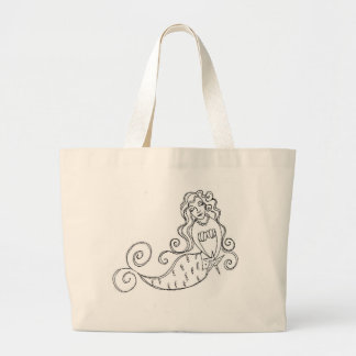 Meerjungfrau-riesige Taschen-Tasche Jumbo Stoffbeutel