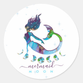 Meerjungfrau Runder Aufkleber