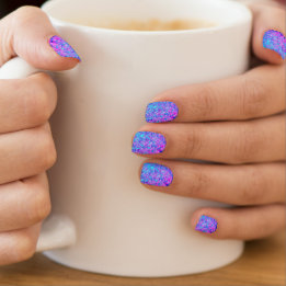 Meerjungfrau Scales Blues, Pink Minx Nagelkunst
