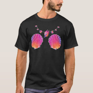 Meerjungfrau Schale Meerjungfrau Muschelparty T-Shirt