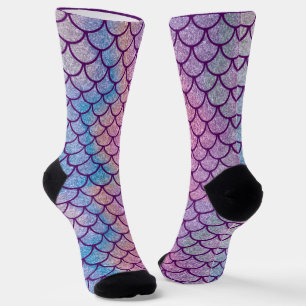 Meerjungfrau Schimmer Schuppen Crew Socken