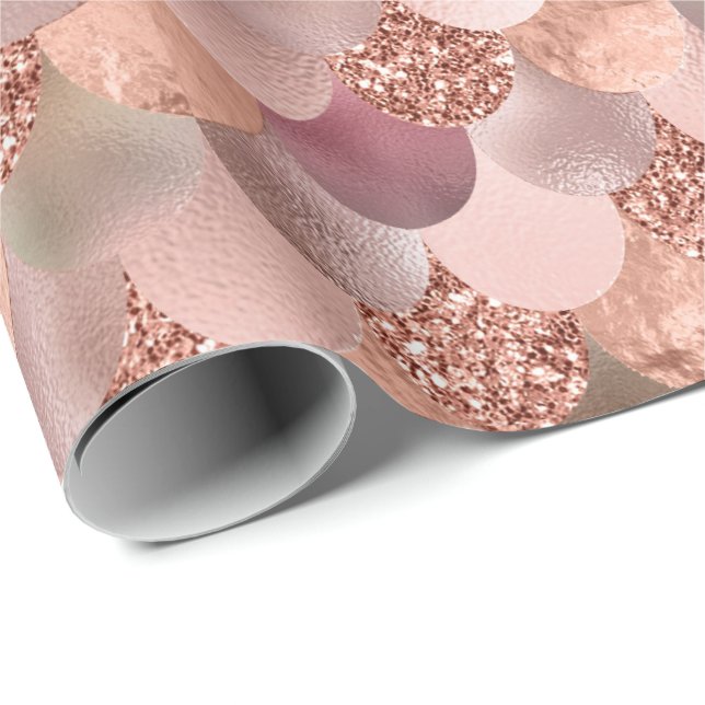 Meerjungfrau Schuhe Rosa Rose Gold Glitzer Rosa Ku Geschenkpapier (Rolleneckpunkt)
