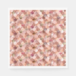 Meerjungfrau Schuhe Rosa Rose Gold Glitzer Rosa Ku Serviette