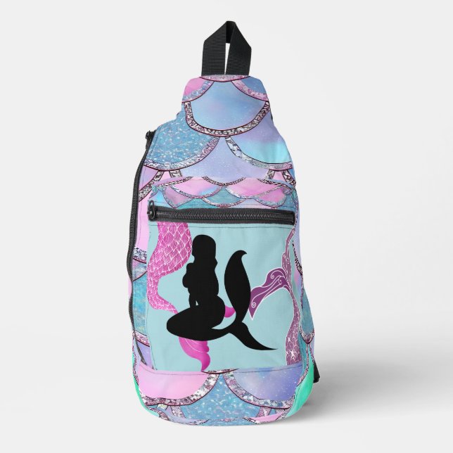 Meerjungfrau-Schultertasche Crossbody Bag (Vorderseite)
