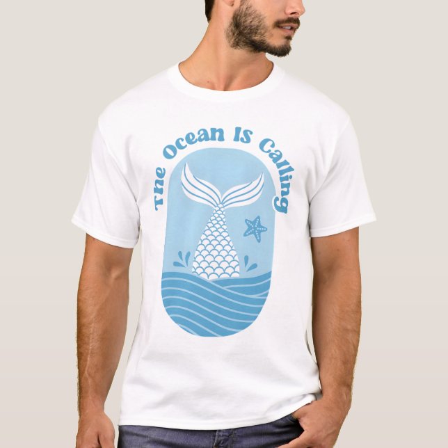 Meerjungfrau Schwanz der Ozean zitiert T-Shirt (Vorderseite)