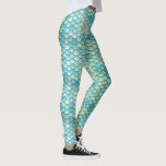 Meerjungfrau Schwanz Scales Beach Leggings<br><div class="desc">Meeresstrand-Muster eines Meerjungfrau-Schwanzes oder einer Fischwaage.</div>