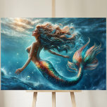 Meerjungfrau Schwanz Skulptur Leinwanddruck<br><div class="desc">Ein wunderschönes Meerjungfrau-Mädchen mit einem wunderschönen,  schuppigen Schwanz schwimmt im Ozean,  unter Wasser lebt und Fantasie in hellen Farben mit einer Vorherrschaft von Blautönen. (BITTE! - Weitere Informationen finden Sie in anderen neuen Sammlungen.</div>