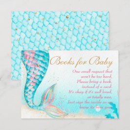 Meerjungfrau Schwanz unter dem Sea Baby Girl Book  Dankeskarte