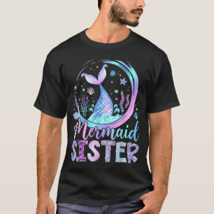 Meerjungfrau Schwester Lustiges Geburtstagsmädchen T-Shirt