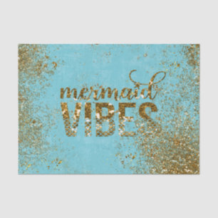 Meerjungfrau Schwingungen GoldGlitzer-Typografie Seidenpapier