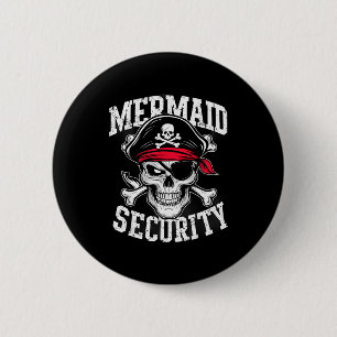 Meerjungfrau Sicherheitsrate Papa Bruder Halloween Button