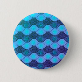 Meerjungfrau-Skalen - blaues Glühen Button