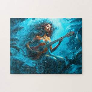 Meerjungfrau spielt Gitarre Unterwasser-Fantasy-Ge
