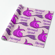 Meerjungfrau-Squad mit hellrosa Meerjungfrau-Schwa
