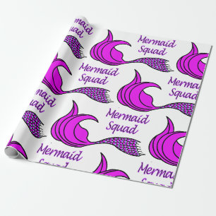 Meerjungfrau-Squad mit hellrosa Meerjungfrau-Schwa Geschenkpapier