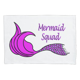 Meerjungfrau-Squad mit rosa Meerjungfrau-Schwanz P Kissenbezug