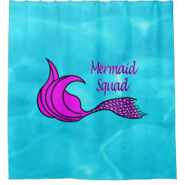 Meerjungfrau Squad rosa Meerjungfrau Schwanz Dusch Duschvorhang