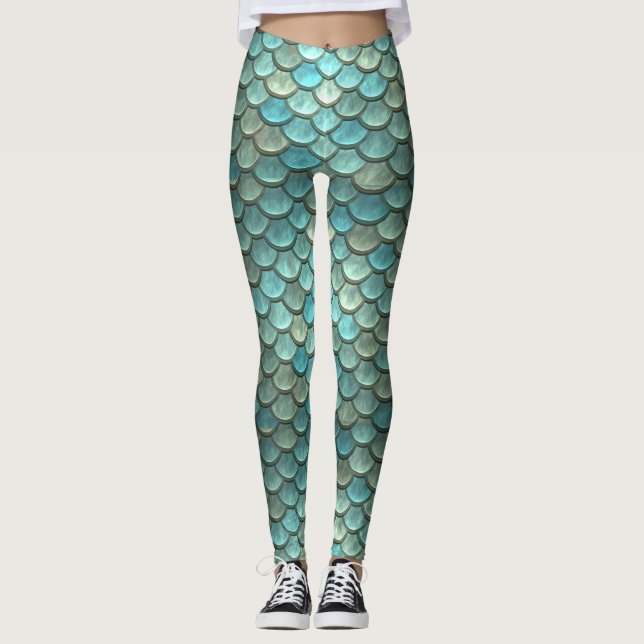 Meerjungfrau stuft Leggings ein (Vorderseite)