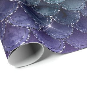 Meerjungfrau stuft lila die Glitzer-violette Geschenkpapier