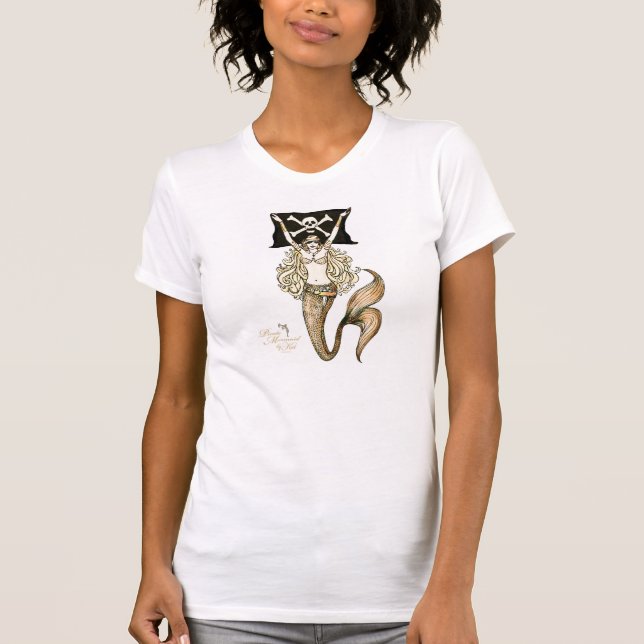 Meerjungfrau-T - Shirt ~ des Piraten-1-Sided durch (Vorderseite)