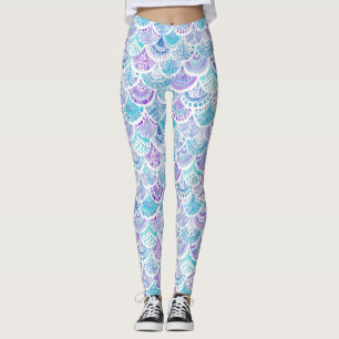 MEERJUNGFRAU TRÄUMT Aquarell Boho Leggings
