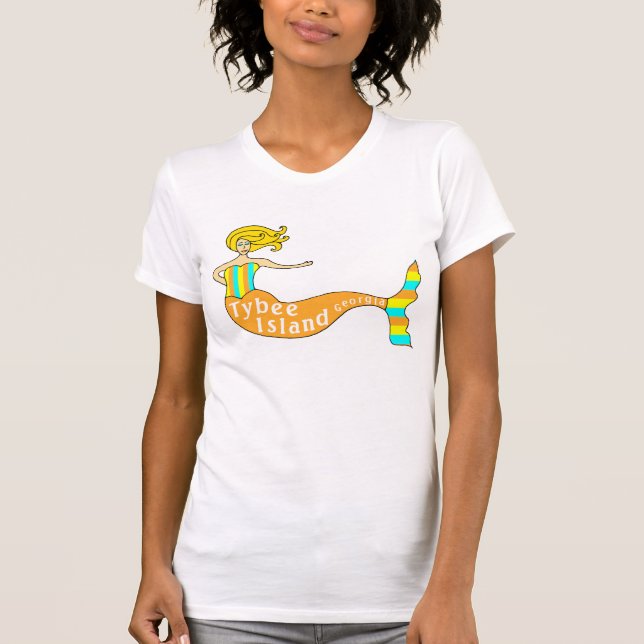 Meerjungfrau Tybee Insel-, Georgia T-Shirt (Vorderseite)